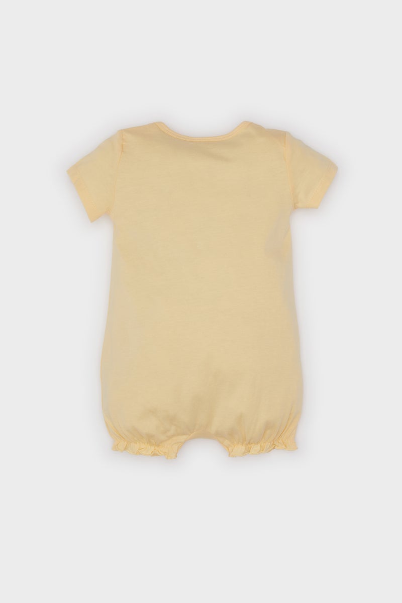 DeFacto Yellow BabyGirl Baby Girl Newborn Rainbow Printed Cotton Jumpsuit Casual - Image 4